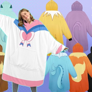 Eeveelutions Unisex Blanket Hoodie cosplay One size