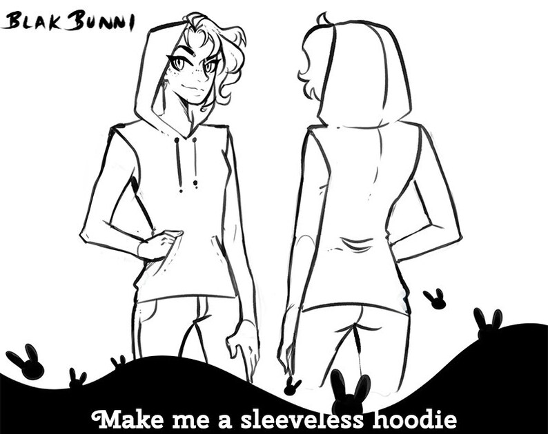 custom sleeveless hoodie