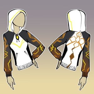 Hoodie of sweater van geo-archon-cosplay-stof met print