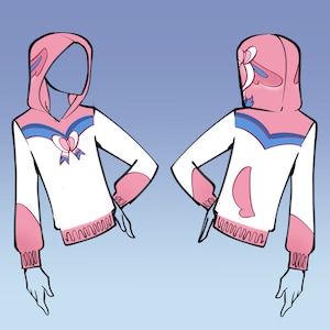 Sylveon cosplay printed fabric hoodie or sweatshirt