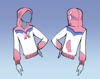 Sylveon cosplay printed fabric hoodie or sweatshirt