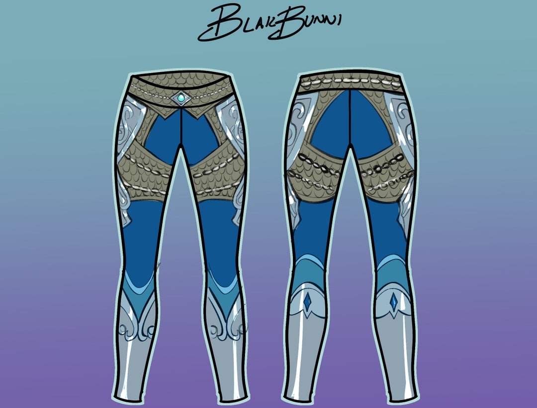 Zora Armor Cosplay Printed Fabric Leggings Etsy