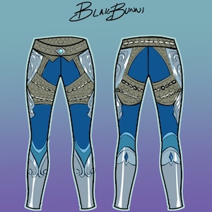 Zora armor cosplay printed fabric leggings