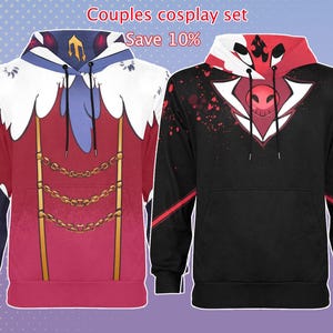 Stolitz couple set cosplay inspired printed fabric hoodies