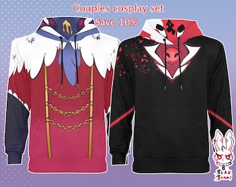 Stolitz parset cosplay-inspirerade hoodies med tryck i tyg