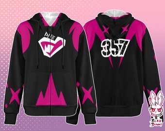Moletom com capuz ou moletom de tecido estampado inspirado em cosplay da Team Yell