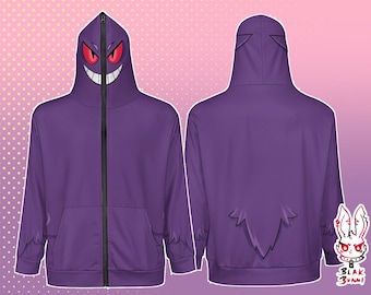 Gengar Zip mask cosplay hoodie