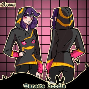 Banette pullover printed fabric hoodie or sweatshirt