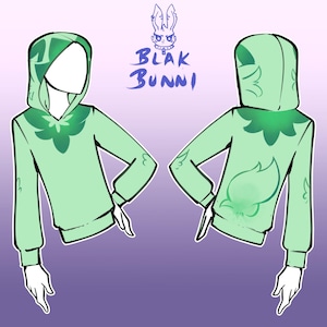 Casual hoodie of sweatshirts van Sprigatito-cosplay-stof met print