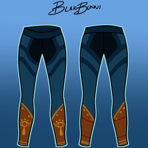 Sheikah cosplay printed fabric leggings
