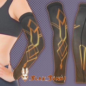Geo archon cosplay printed tattoo arm sleeves