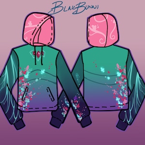 Caduceus cosplay printed fabric hoodie or sweatshirt