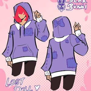 Ragatha ragdoll casual cosplay printed fabric hoodie or sweatshirts