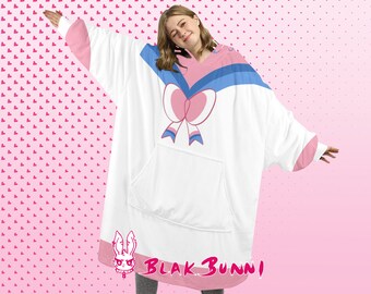 Sylveon Unisex Blanket Hoodie cosplay One size