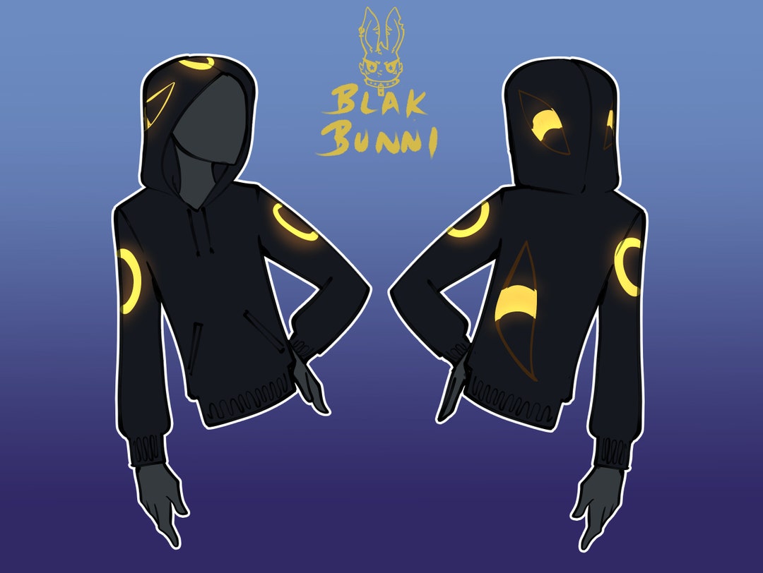 Umbreon Cosplay Inspired Printed Fabric Hoodie or Sweatshirt - Etsy