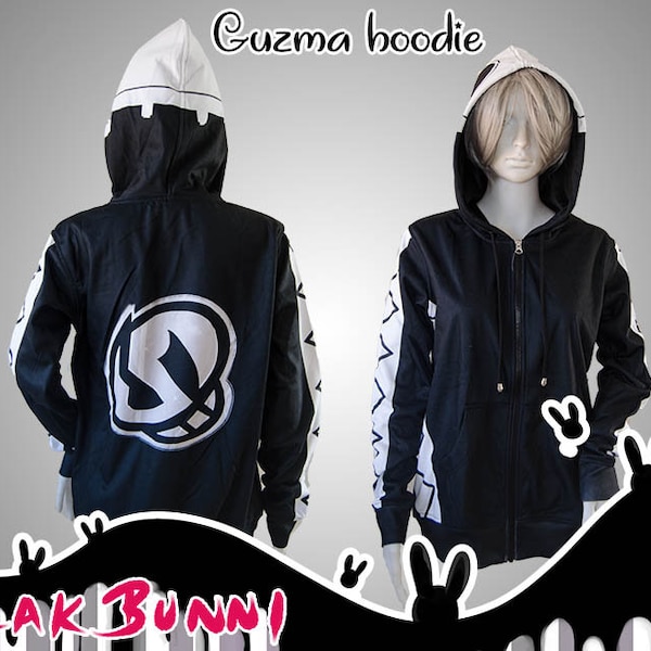 Team Skull Guzma cosplay inspirado en la sudadera con capucha o sudadera de tela estampada