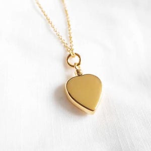 9K Solid Gold Heart Keepsake, gold heart ashes, gold heart memorial, gold heart ashes necklace, gold heart cremation necklace,
