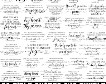 Bible Quotes Svg Bundle, Scripture SVG, Christian Svg, Bible Verse SVG, Religious Designs, Faith Svg, Blessed Svg, Boho Christian, Cricut