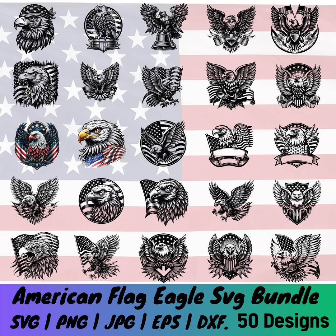 American Flag Eagle SVG, 4th of July SVG Bundle, Patriotic SVG ...