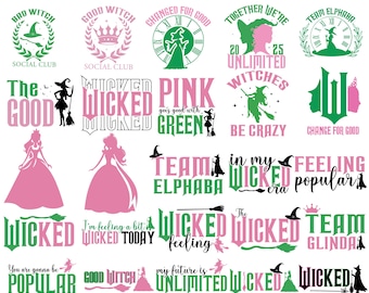 Böses SVG PNG Bundle, ich bin böse Veränderung für gute svg, böse Vintage Emblem svg, böser Film svg, böses rosa und grün für Cricut