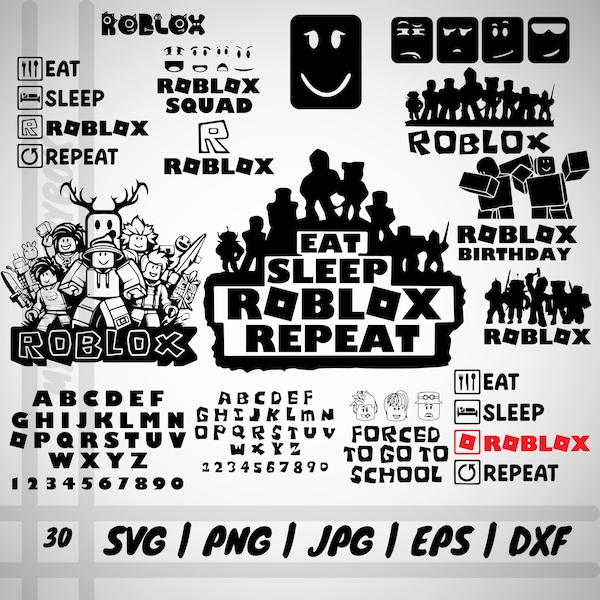 Pakiet Roblox SVG, Roblox PNG, Gaming SVG, Roblox girls SVG, Roblox Boy SVG, Roblox Font, Roblox Manface SVG, Roblox vector, Cut for Cricut