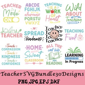 Paquete SVG de maestro, SVG de vida de maestro, SVG de cita de maestro, SVG de maestro, SVG de elementos de maestro, SVG de regreso a clases, SVG de lápiz, PNG