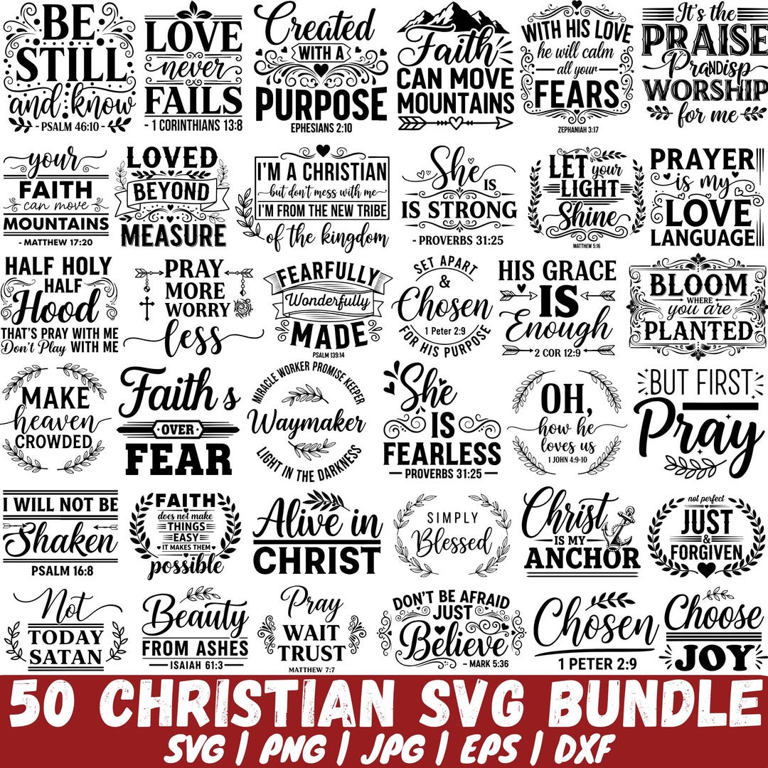 Christian SVG Bundle, Christian Png, Religious Svg, God Svg, Faith Svg ...