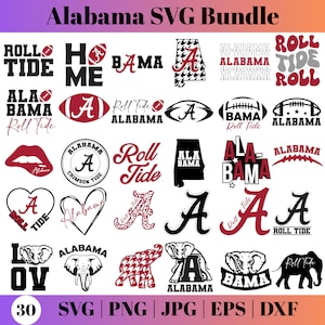 Alabama Svg Bundle, Alabama Sign Svg, Alabama Football Svg, Alabama Png Bundle, Alabama State, Alabama Png, Roll Tide Svg, Instant Download