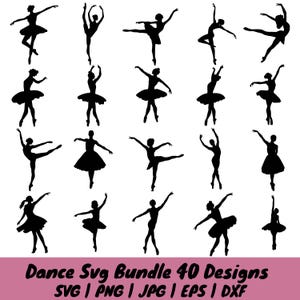 Dance Lover Svg-bundel, Dance Team, Dance Clipart, Retro Dance, Dance Lover Shirt Svg, Dance Quotes, gesneden bestand voor Cricut, silhouet, danser