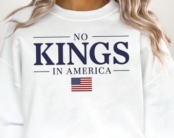 SVG "Sin reyes en Estados Unidos", EE. UU. patriótico, PNG anti-Trump (descarga digital)