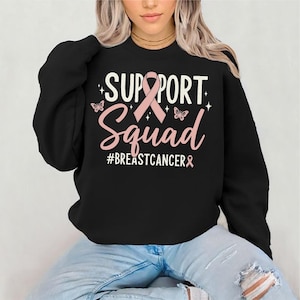 Support Squad SVG PNG #BreastCancer SVG Pink Ribbon Awareness Support Design for Cancer Survivor Team and Fighter Family Gift Svg