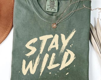 Stay Wild Camping SVG, Retro Camper, Outdoor Adventure (Digital Download)