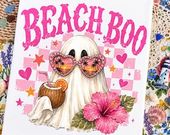 Summerween Beach Boo PNG, Funny Ghost Halloween Summer Png , Boujee Png , Fall Sublimation, Digital Download