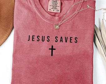 Jesus Saves Cross SVG, Christian Faith PNG (Digital Download)