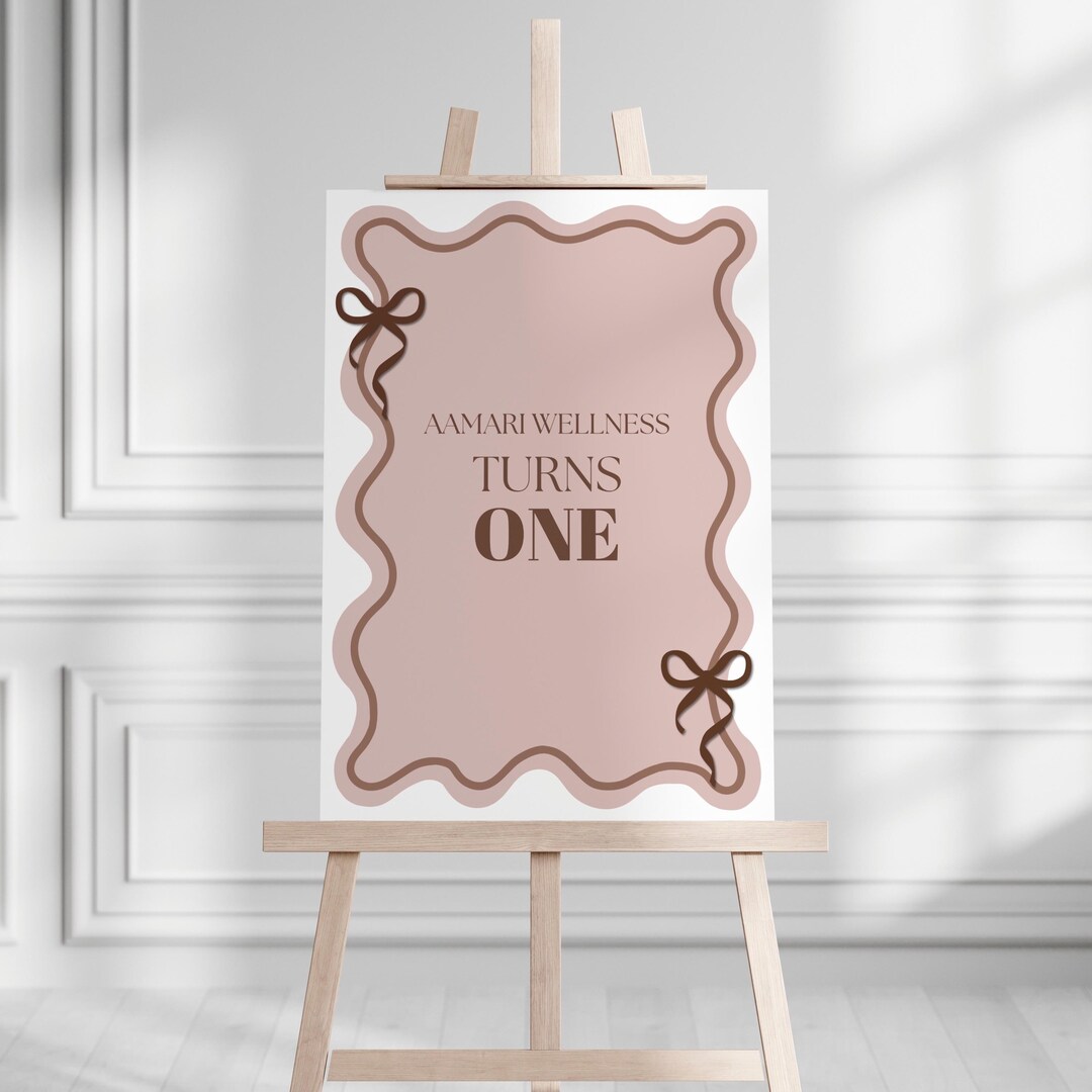 Brown Event Welcome Sign | Template | Digital File | Instant Download ...