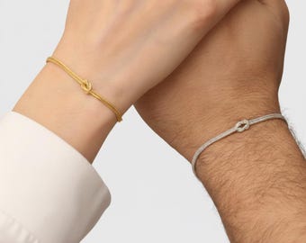 Liebesknoten Armband für Frauen,Gold Knoten Armband,Paare Armband,Freundschaftsarmband,Tie the Knot Armband,Knoten Armband Schlangenkette