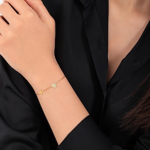 Inicial para Pulseira, Pulseira Inicial Dourada, Pulseira com Duas Iniciais, Pulseira Inicial Infantil, Pulseira com Letra Inicial, Pulseira com Pata