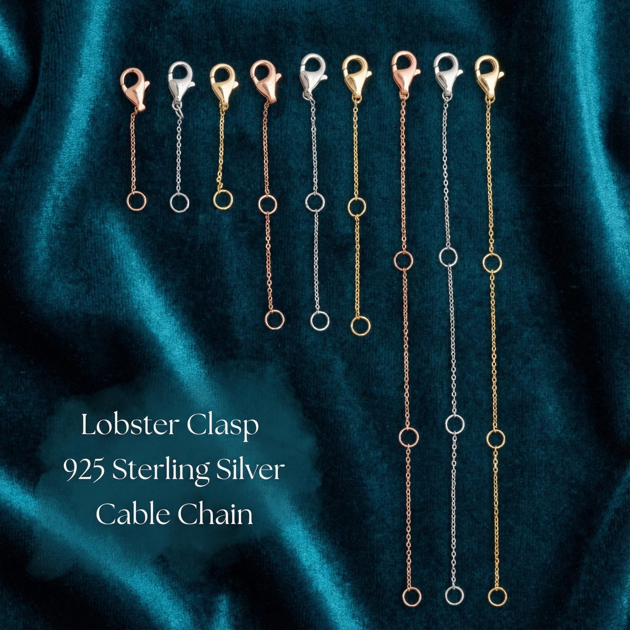Necklace Extender Chain, Sterling Silver or Gold Filled, Bracelet ...