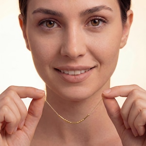 Personalisierte Morse-Code-Bar Halskette, Sterling Silber geheime Nachricht Schmuck