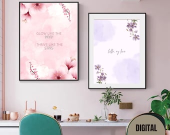 Positive Affirmations Wall Art Printable | Inspirational Quote Prints | Mindset & Self Love Digital Download | Motivational Decor for Home