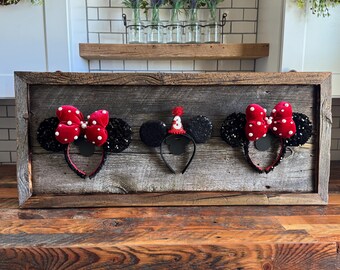 The Disney Ear Display - Reclaimed Wood Picture Frame  - Made in Montana