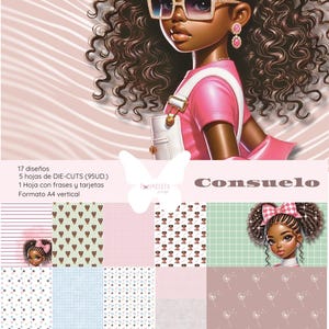 Colección de papeles digital | COLECCION DIGITAL CONSUELO| Papeles para imprimir | Formato A4 vertical de Tximeletascrap