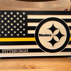 Pittsburgh Steelers Flag Sign