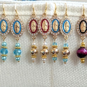 Our lady of Guadalupe beaded earrings