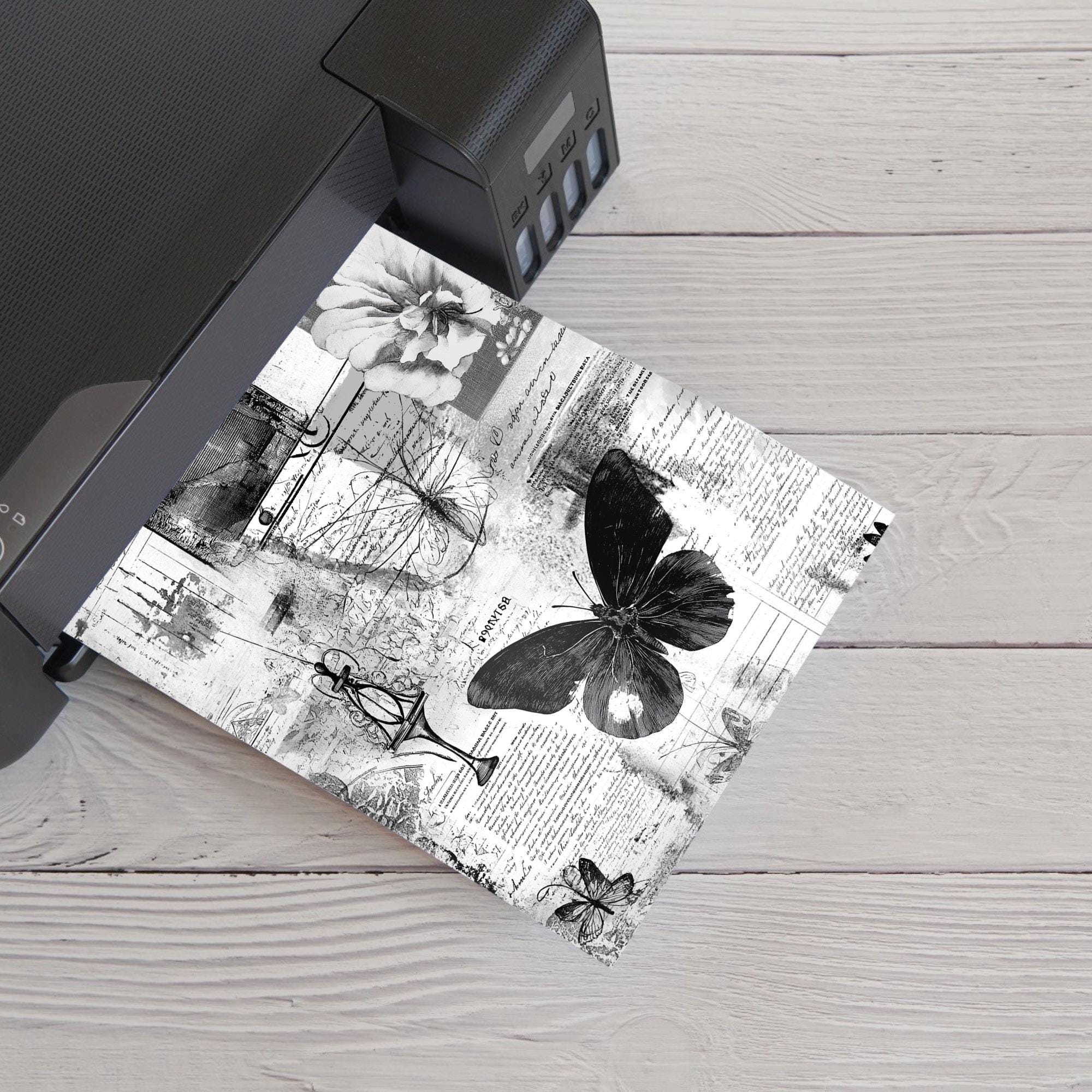 Black & White Shabby Chic Junk Journal Kit: Vintage Ephemera (digital ...