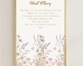 Katolicki druk artystyczny „Zdrowaś Maryjo”: Religijny wystrój domu (pobranie cyfrowe)