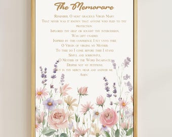 Modlitwa „Wspomnienie Matki Bożej” – wydruk artystyczny: Dar katolicki (pobranie cyfrowe)