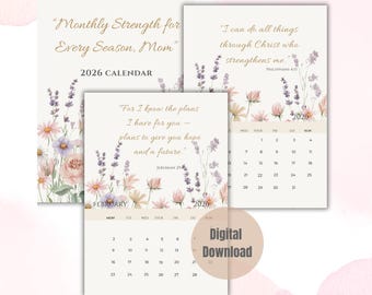 Katolicki kalendarz modlitw i afirmacji dla mam: ulga w lęku i problemach ze zdrowiem psychicznym (do druku)