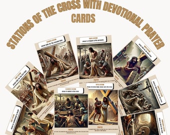 Katolickie wydruki artystyczne Drogi Krzyżowej: Nabożeństwo wielkopostne (do pobrania w wersji cyfrowej)