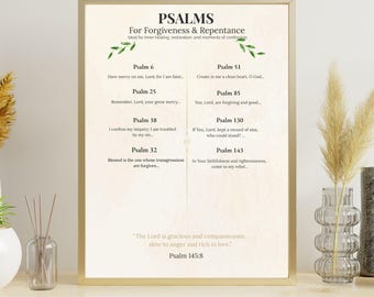 Psalm Pokuta Sztuka: Chrześcijańskie Pismo Święte ku przebaczeniu (Pobieranie cyfrowe, pliki PDF w zestawie)